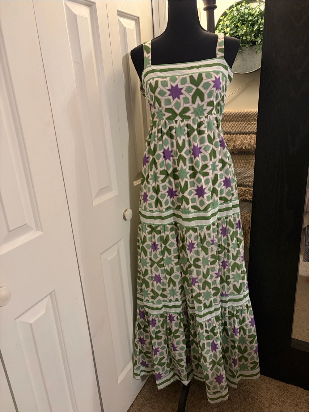 Banjanan Daniella Dress Star Gazer Jade Tiered Maxi